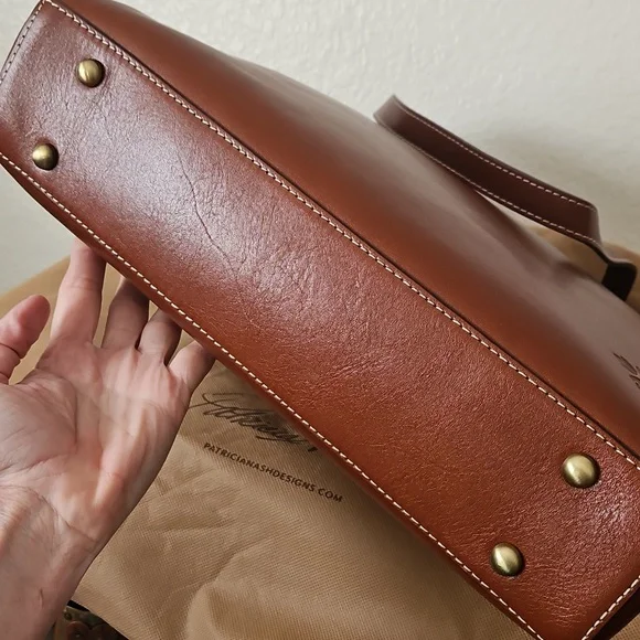 NWT Patricia Nash Brown Leather Viana Tanned Tote Bag Purse - Picture 6 of 15